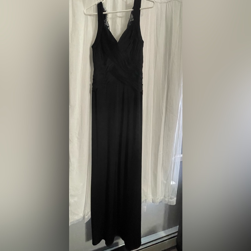 Elegant black formal floor length gown